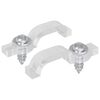 vidaXL Clip per Striscia LED 23,8 mm 2 pz Trasparente Plastica e Ferro
