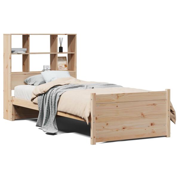 vidaXL Letto Libreria senza Materasso 90x200 cm Legno Massello Pino