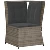 vidaXL Set Divani da Giardino 4 pz con Cuscini in Polyrattan Grigio