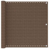 vidaXL Schermo da balcone Marrone 75 x 1200 cm HDPE e alluminio