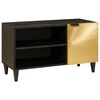 vidaXL Mobile TV Nero e Oro 80 x 33 x 46 cm Legno ingegnerizzato