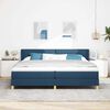 vidaXL <strong>Letto a Molle< / strong> Blu 200 x 200 cm Tessuto
