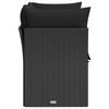 vidaXL Divano da giardino con cuscini 2 posti nero in polyrattan