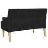 vidaXL Panca con Cuscini Nera 113x64,5x75,5 cm in Tessuto