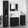 vidaXL Set di mobili per il bagno con cassetto con porta 4 pcs Nero