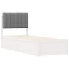 vidaXL Letto con Testiera Rivestita Grigio chiaro 80 x 200 cm
