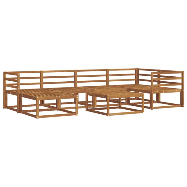 vidaXL Set di divani da esterno 7 pcs Naturale