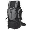 vidaXL Zaino da Escursioni XXL 75 L Nero e Grigio