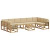 vidaXL Set di divani da esterno 11 pz Bianco e Beige