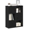 vidaXL Libreria Rovere Nero 60x24x76,5 cm in Legno Multistrato