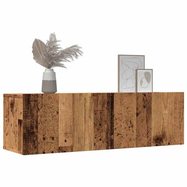 vidaXL Mobili TV a Parete 2pz Legno Antico 100x30x30 cm