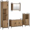 vidaXL Set di Armadi da Bagno 4 pz Rovere Artigianale 40 x 36 x 181 cm