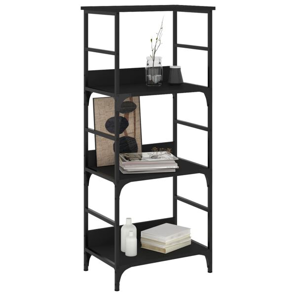 vidaXL Libreria Nera 50x33x117,5 cm in Legno Multistrato