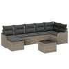 vidaXL Set Divano da Giardino 8 pcs Grigio polyrattan