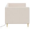 vidaXL Dormeuse con Materasso Presa USB Crema in Tessuto 90x200 cm