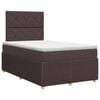 vidaXL Letto box spring con materasso Marrone Scuro 120 x 200 cm