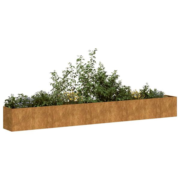 vidaXL Fioriera Arrugginita 360x40x40 cm in Acciaio Corten
