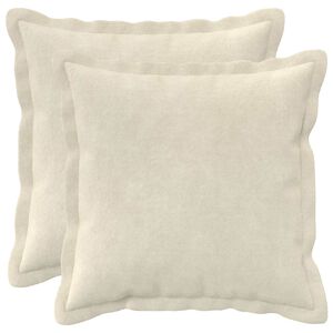 vidaXL Federa 2 pcs HOUTEN Crema 35 x 35 cm Fleece in microfibra