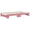 vidaXL Divano Letto con Letto Estraibile Rosa 100x200 cm in Velluto