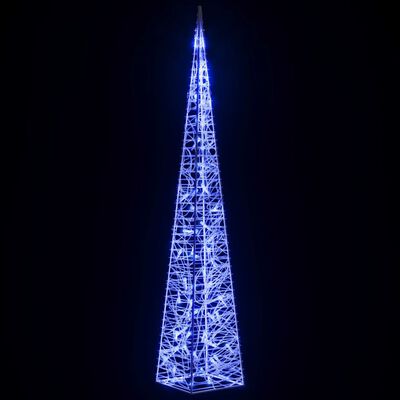 vidaXL Cono di Luce LED Decorativo Acrilico Blu 120 cm