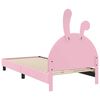 vidaXL Struttura letto bambini con testata Rosa 80 x 200 cm PU