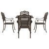 vidaXL Set di Tavolo da Giardino 5 pcs Bronzo Alluminio pressofuso