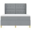 vidaXL Letto con molle e materasso Grigio Scuro 90x190 cm Tessuto