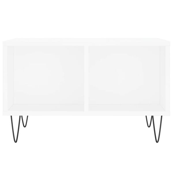 vidaXL Tavolino da Salotto Bianco 60x50x36,5 cm in Legno Multistrato