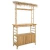 vidaXL Tavolo da bar da esterno Naturale 110 x 50 x 209 cm Bamb&ugrave;