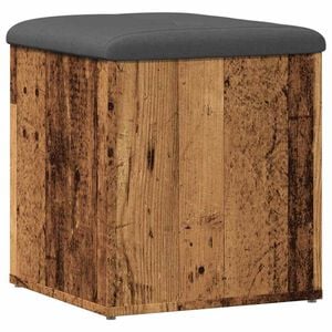 vidaXL Panca Portaoggetti Legno Antico 42x42x45 cm Legno Multistrato