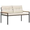 vidaXL Panchina da esterno 2 -Seater 116 x 67,5 x 72 cm polyrattan