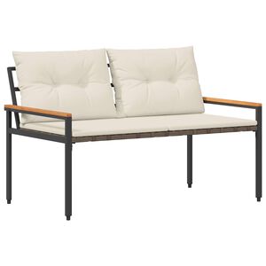 vidaXL Panchina da esterno 2 -Seater 116 x 67,5 x 72 cm polyrattan
