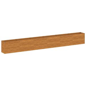 vidaXL Letto Rialzato da Giardino 578x50x69 cm Acciaio Corten
