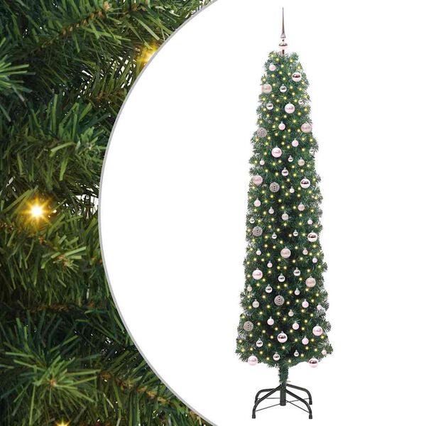 vidaXL Albero di Natale artificiale con 300 LED Verde 240 cm