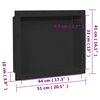 vidaXL Nicchia da Doccia in Nero Opaco 41x51x10 cm