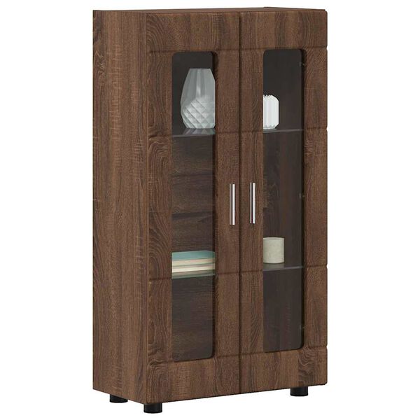 vidaXL Credenza con porta FLORIN Rovere Marrone 55,5 x 29 x 103 cm