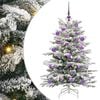 vidaXL Albero di Natale Artificiale con Rami Pieghevoli Bianco 120 cm