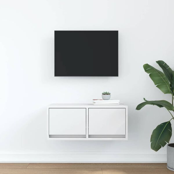 vidaXL Mobile Porta TV Bianco 60x31x25,5 cm in Legno Multistrato