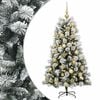 vidaXL Albero di Natale artificiale con rami snodati e palline 150 cm