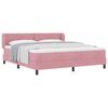 vidaXL Letto a molle con materasso Rosa 180 x 200 cm Velluto