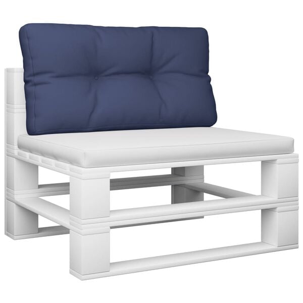 vidaXL Cuscino per Pallet Blu Marino 80x40x12 cm in Tessuto