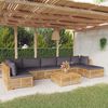 vidaXL Set Divani da Giardino 8 pz con Cuscini Legno Massello di Teak