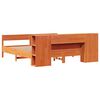 vidaXL Letto Libreria senza Materasso Marrone Cera 200x200 cm in Pino