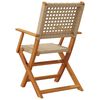 vidaXL Sedie da Giardino 2 pz Beige Legno Massello Acacia e Polyrattan
