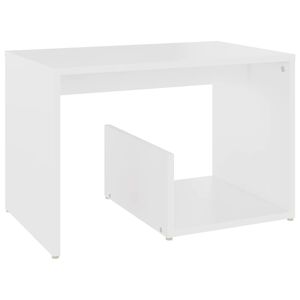 vidaXL Tavolino Bianco 59x36x38 cm in Legno Multistrato