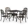 vidaXL Set da Bistrot 5 pz in Alluminio Pressofuso Bronzo