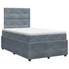 vidaXL Letto box spring con materasso Grigio Scuro 120 x 190 cm