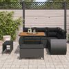 vidaXL Set Divano da Giardino con cuscino 8 pcs Nero polyrattan