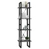 vidaXL Libreria a 4 Ripiani Grigia 40x30x140 cm in Legno Multistrato