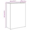vidaXL Supporto per Ombrellone Rovere artigianale 40 x 20 x 55,5 cm